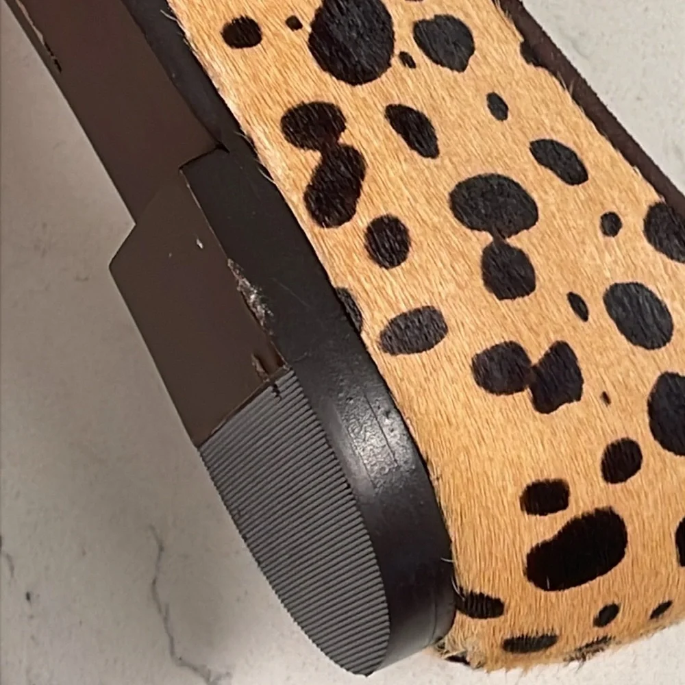 Tory Burch Asher Smoking Slipper - Cheetah Print - Calf Hair Size 7 NEW